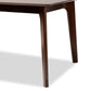 Seneca Dining Table Modern 59-Inch Dark Brown Finished Wood Design for Stylish Dining Spaces