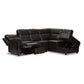 Roland Sectional Modern and Contemporary Black Faux Leather 2-Piece with Recliner and Storage Chaise