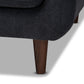 Allister Loveseat Mid-Century Modern Dark Grey Fabric Upholstered