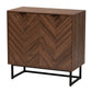 Sadia Storage Cabinet Modern Walnut Brown Finished Wood with Ample Storage Space and Stylish Design