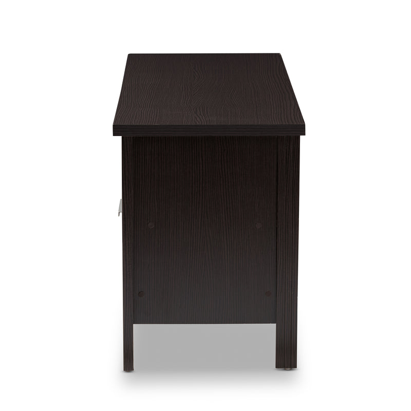 Elaine TV Stand - Modern Wenge Brown Entertainment Center with Storage Solutions for Your Living Room