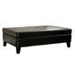 Black Faux Leather Storage Ottoman Stylish Design Versatile Functionality for Living Room or Bedroom Use