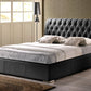 Bianca Black Modern Bed - Tufted Headboard