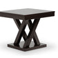 Everdon Modern End Table in Dark Brown - Stylish Accent Furniture for Living Room, Bedroom or Office