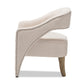 Floriane Lounge Chair Modern Beige Fabric Upholstered Seating for Living Room or Office Decor