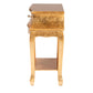 Harriet End Table Classic and Traditional Gold Finished Wood 1-Drawer