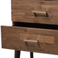 Selena Mid-Century Modern Dresser Brown Wood 4-Drawer Storage Chest for Bedroom or Living Room