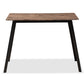 Calder Dining Table Mid-Century Modern Walnut Brown Wood with Black Metal Accents for Stylish Dining Spaces