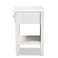 Naomi Nightstand Classic White Finished Wood 1-Drawer Bedroom Furniture for Stylish Storage and Organization