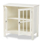 Kendall Kitchen Storage Cabinet Classic White Finished Wood with Glass Doors for Stylish Organization and Display