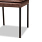 Gerard 7-Piece Dining Set: Modern Design with Distressed Brown Fabric, Black Metal Finish, and Walnut Brown Wood