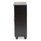 Renley Shoe Storage Cabinet Modern Black Finished Wood 2-Door Organizer for Entryway and Hallway