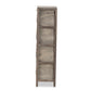 Valko Modern Grey Wood Storage Unit with Four Baskets for Stylish Organization and Home Décor