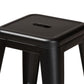 Horton Counter Stool Set Modern and Contemporary Industrial Black Finished Metal 4-Piece