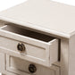 Lenore Nightstand Country Cottage Farmhouse Style 2 Drawer Whitewashed Finish