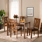 Zamira Dining Set Modern Contemporary Transitional Dark Brown Finished Wood 5-Piece