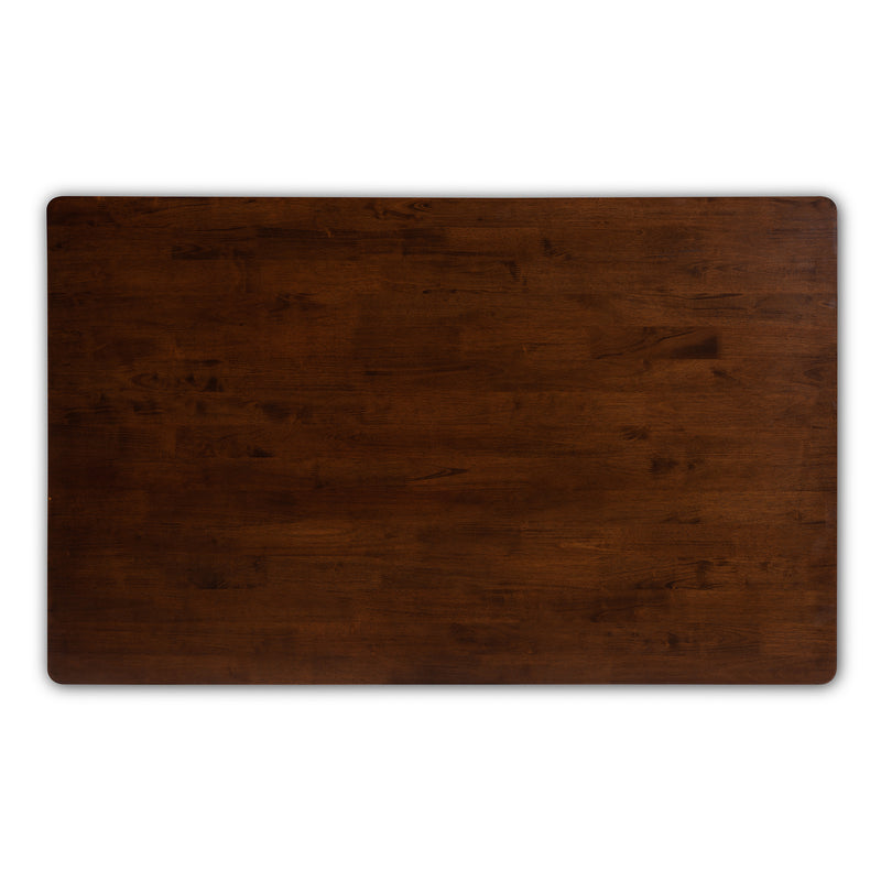 Seneca Dining Table Modern 59-Inch Dark Brown Finished Wood Design for Stylish Dining Spaces