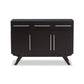 Ashfield Sideboard Mid-Century Modern Espresso Brown Wood 3-Drawer Storage Cabinet for Living or Dining Room