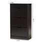 Cayla Modern Black Wood Shoe Cabinet for Stylish Entryway and Hallway Storage Solutions