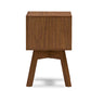 Warwick Modern Accent Table and Nightstand in Two-tone Walnut and White Finish, Stylish Furniture for Living Room and Bedroom