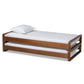 Klara Expandable Twin to King Size Bed Frame in Modern Walnut Finish