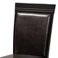 Nada Modern Dining Set 5-Piece Dark Brown Faux Leather Upholstered and Finished Wood Furniture for Stylish Dining Rooms