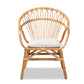 Benicia Rattan Dining Chair Modern Bohemian Style Natural Brown Finish