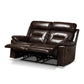 Byron Reclining Loveseat Modern Dark Brown Faux Leather Upholstered 2-Seater Sofa for Living Room Comfort and Style