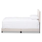 Hampton Bed - Modern and Contemporary Light Beige Fabric Upholstered