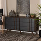 Naoki Bedroom Dresser Modern Two-Tone Grey and Walnut Finished Wood with 6 Drawers for Stylish Storage Solutions