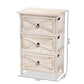 Tracen 3-Drawer Storage Unit in Rustic Light Brown Wood for Stylish Organization and Home Décor