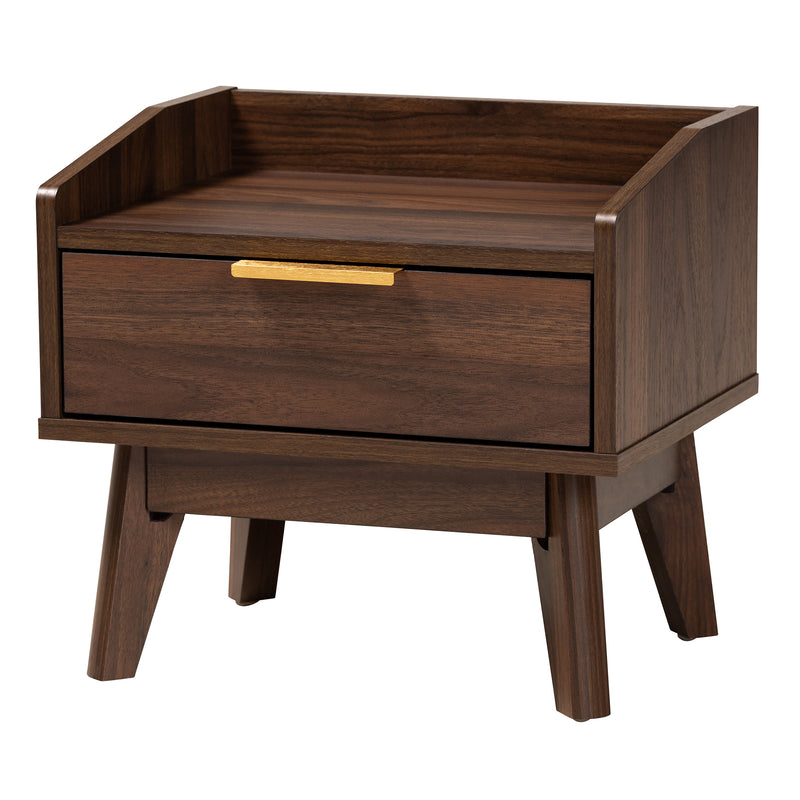 Lena Mid-Century Modern Storage Set 3-Piece Walnut Brown Finished Wood Furniture for Stylish Organization and Décor