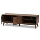 Hartman Mid-Century Modern TV Stand Walnut Brown Wood with Storage and Stylish Design