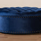 Iglehart Ottoman Modern and Contemporary Royal Blue Velvet Fabric Upholstered Tufted