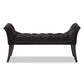 Chandelle Bench Luxe and Contemporary Black Velvet Upholstered