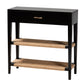 Freya Console Table Modern Bohemian Design Black Finished Bayur Wood with 1 Drawer for Stylish Storage