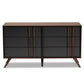 Naoki Bedroom Dresser Modern Two-Tone Grey and Walnut Finished Wood with 6 Drawers for Stylish Storage Solutions