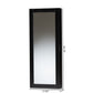 Pontus Jewelry Armoire Modern and Contemporary Black Finished Wood Wall-Mountable with Mirror