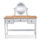 Sylvie Classic Vanity Table White 3-Drawer Wood Design with Mirror for Elegant Bedroom Decor