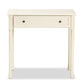 Mahler Classic Console Table White Finished Wood with 1 Drawer for Living Room or Entryway Storage