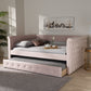 Alena Daybed - Modern and Contemporary Dark Grey Fabric Upholstered with Trundle