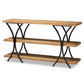 Terrell Console Table Modern Rustic Industrial Design Natural Brown Wood Black Metal Accents