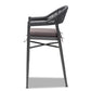 Wendell Outdoor Bar Stool Modern Contemporary Design Grey Finished Rope Metal Construction Stylish Patio Seating