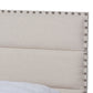 Ansa Bed - Modern and Contemporary Beige Fabric Upholstered