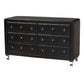 Luminescence Dresser - Black Faux Leather Upholstered