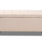 Fera Ottoman Modern and Contemporary Beige Fabric Upholstered Storage