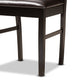 Nada Modern Dining Set 5-Piece Dark Brown Faux Leather Upholstered and Finished Wood Furniture for Stylish Dining Rooms