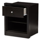 Danette Nightstand Modern Contemporary Wenge Brown Finished 1-Drawer Bedside Table with Storage