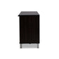 Unna TV Cabinet 70-Inch Dark Brown Wood with 2 Sliding Doors and Drawer