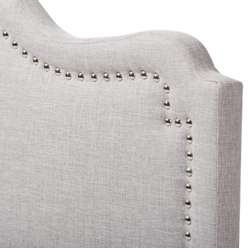 Nadeen Headboard - Modern and Contemporary Greyish Beige Fabric